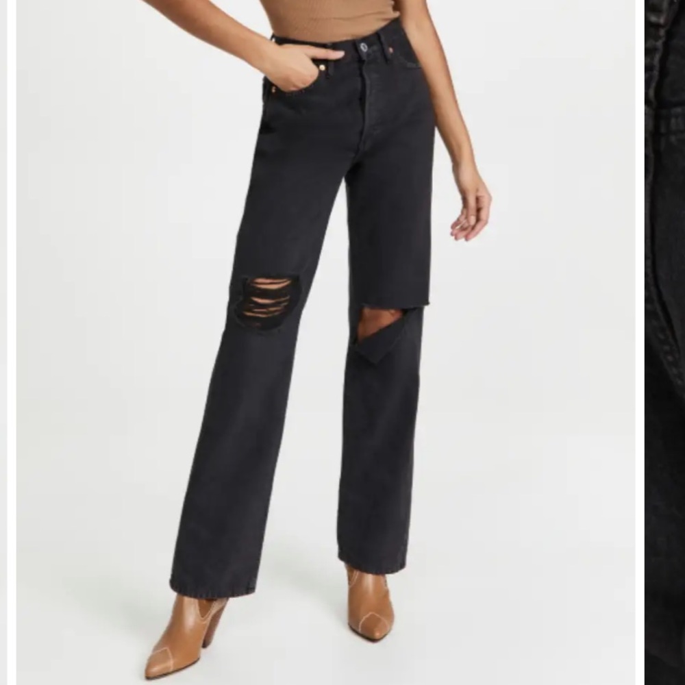 LC ‼️RE/DONE 90’s High Rise Cropped Black Jeans